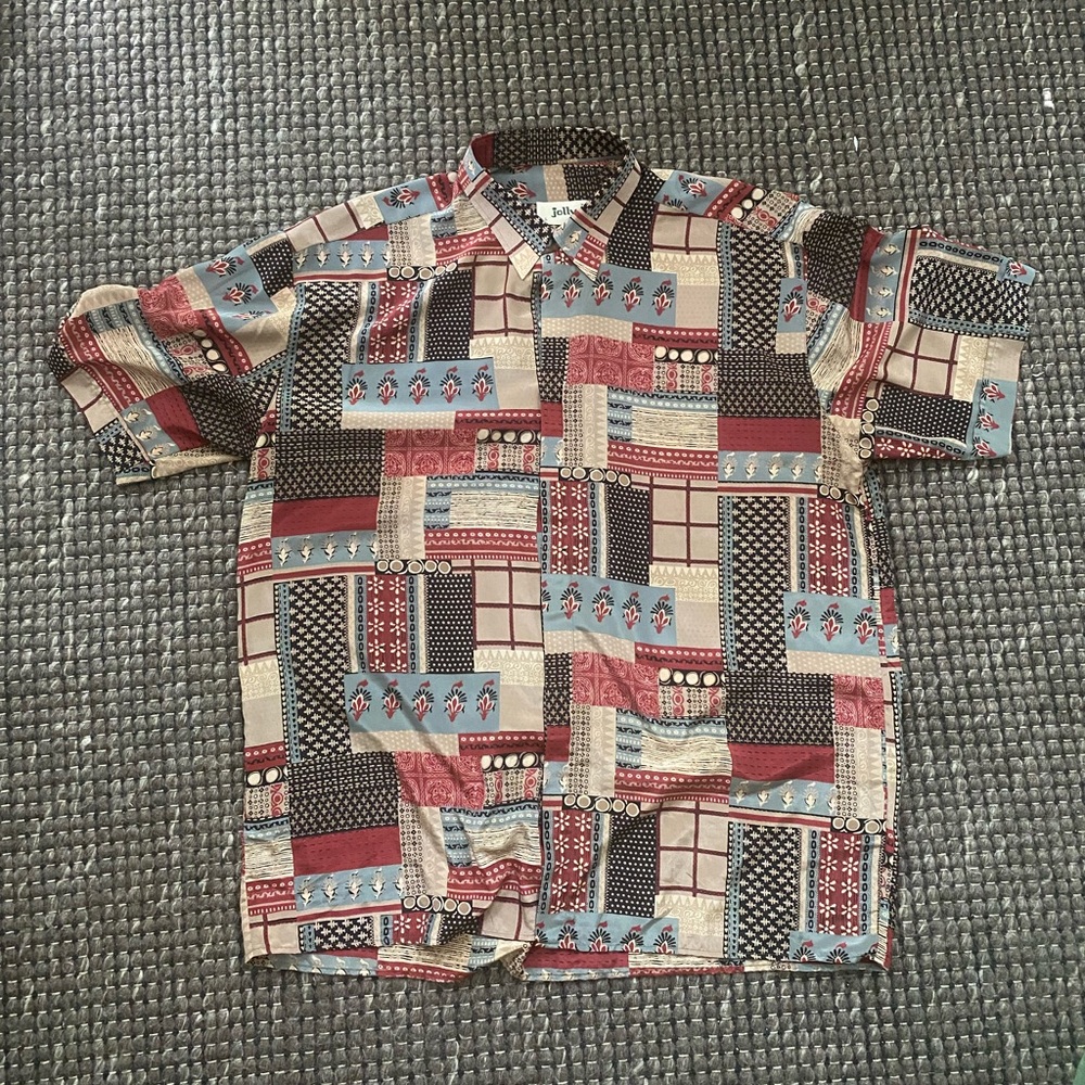 Mixed Pattern Vintage Button Up - image 2